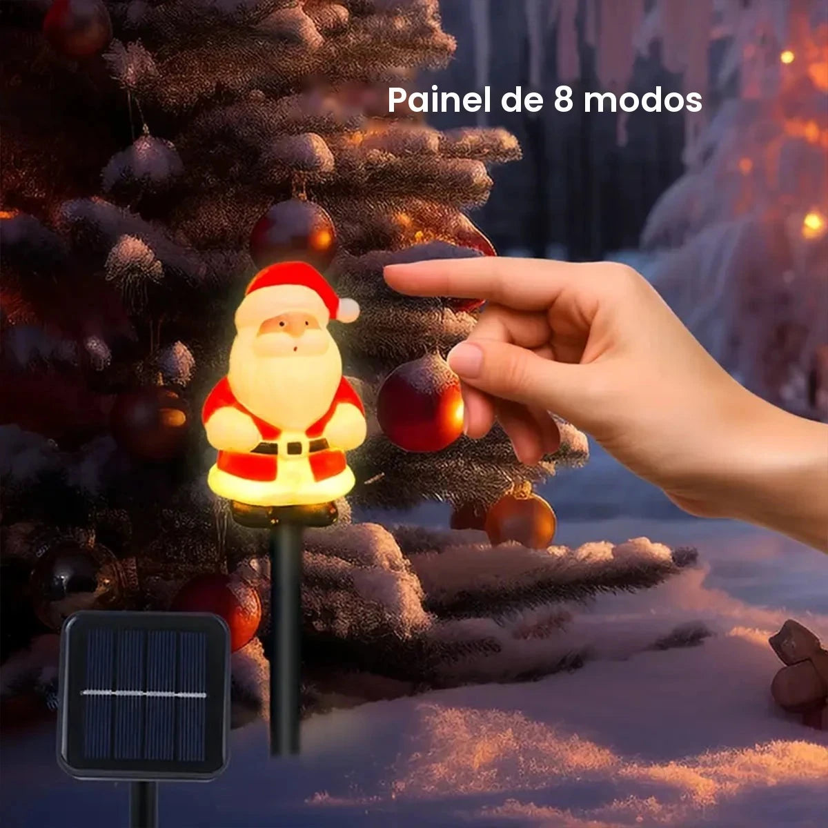 5 pçs/set natal papai noel caminho luzes jardim estaca luzes movido a energia solar para pátio acampamento natal festa de férias decoração