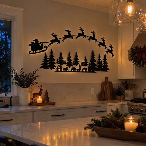 Faixa de Feltro Iluminada Trenó do Papai Noel