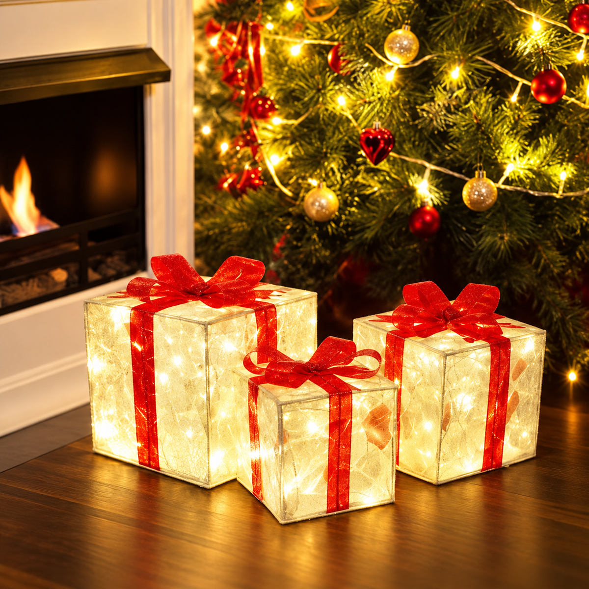 Caixas de Presente Decorativas Iluminadas