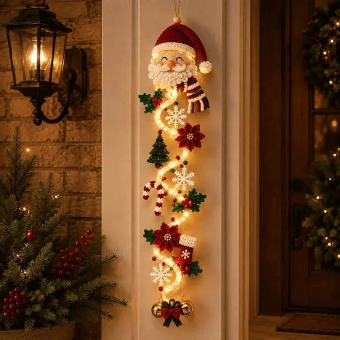 Enfeite de Porta de Natal com LED
