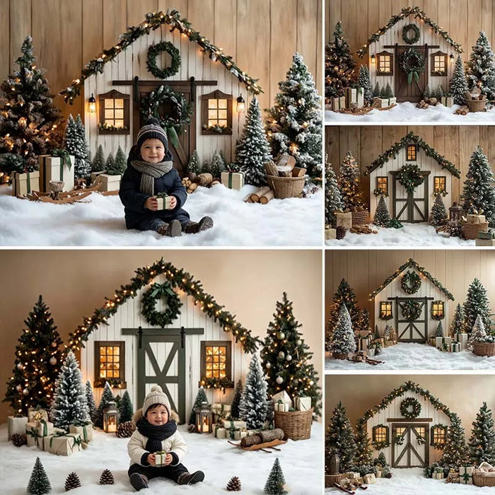 Painel Fotográfico de Natal Cabana de Inverno