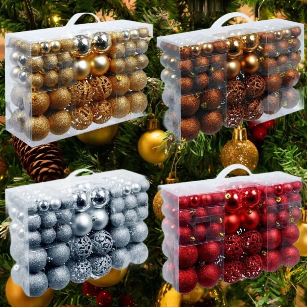 Kit 100 Bolas de Natal Elegance