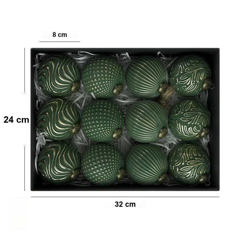 Kit 12 Bolas de Natal Decorativas