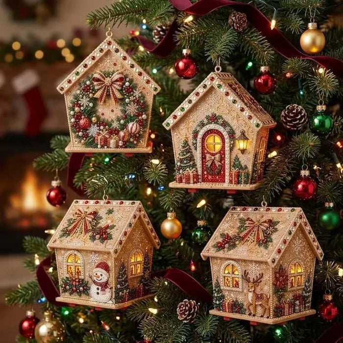 Kit Pintura de Papai Noel com Diamantes e Pérolas Modelo 2