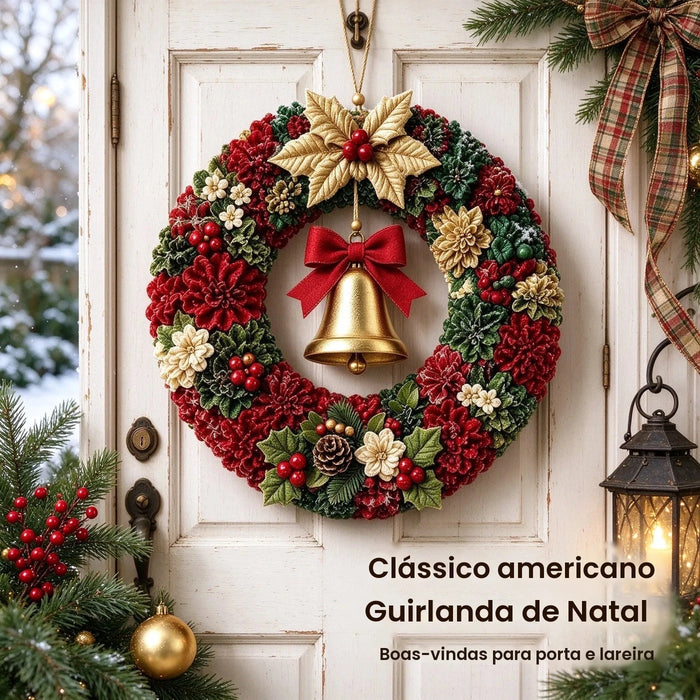 Kit Guirlanda de Sinos em Tecido 3D para Montar