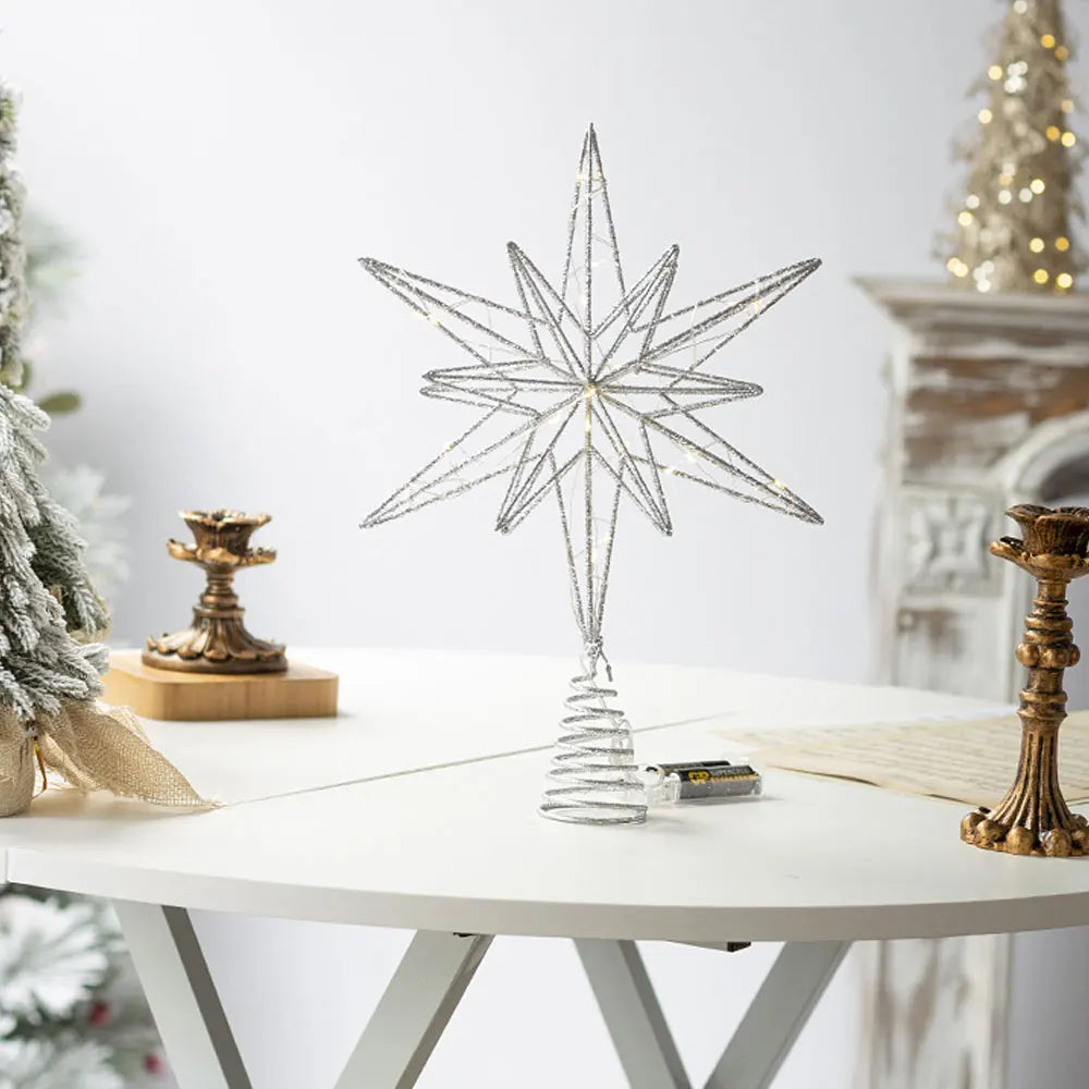 Ponteira Estrela Dourada com LED