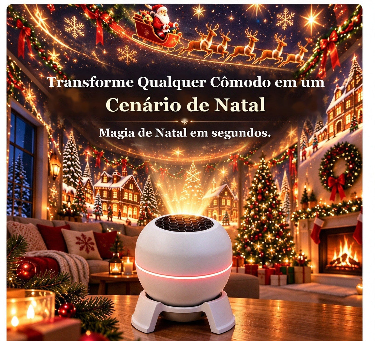 Projetor de Natal para Parede e Teto