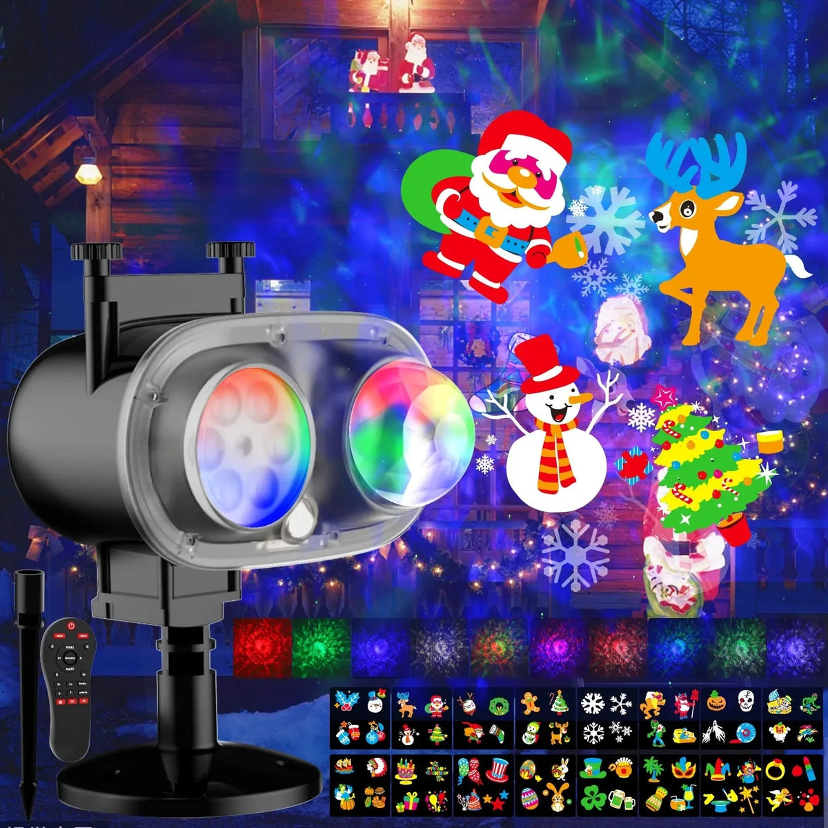 Projetor Ondas de Luz Festivas