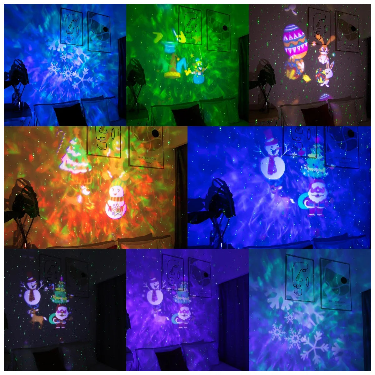 Projetor Ondas de Luz Festivas