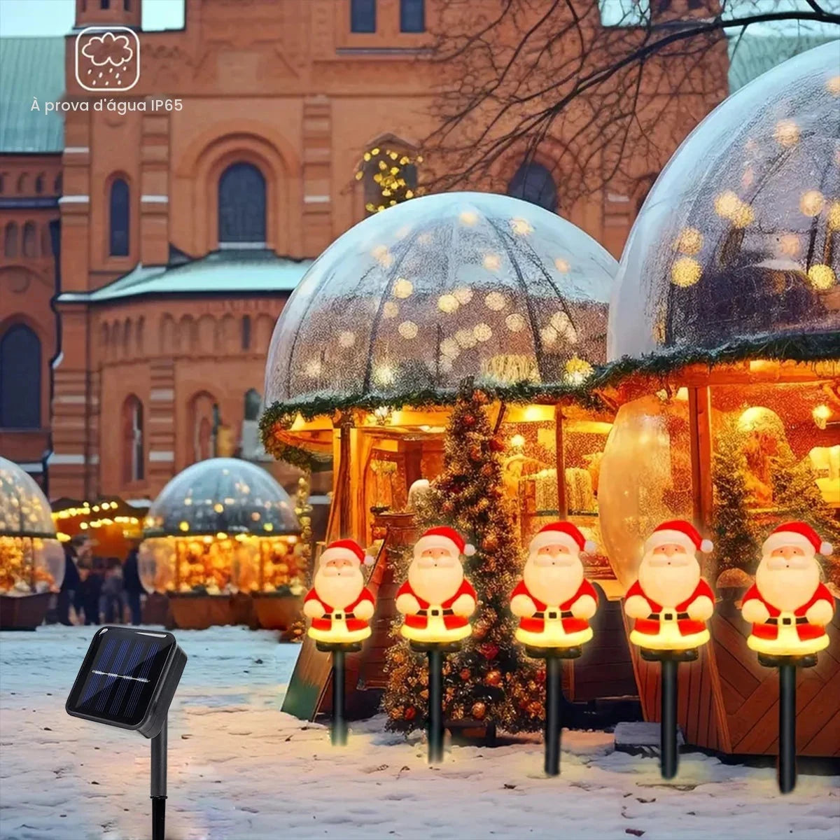 5 pçs/set natal papai noel caminho luzes jardim estaca luzes movido a energia solar para pátio acampamento natal festa de férias decoração