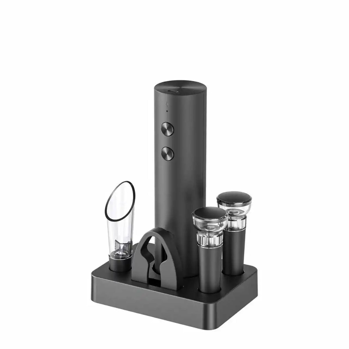 Conjunto de Abridor de Vinho Elétrico Automático Multifuncional com Dosador e Rolha para Vinho Tinto, Abridor de Garrafas Estilo Ins, Conjunto de Presente para Casa e Cozinha