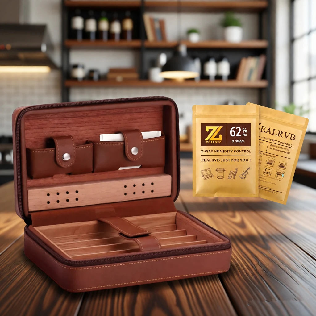Pacotes de umidade Humidor com 10 unidades, 8g |   Controle de 2 vias 62% 69% RH para baterias de umidade relativa do Humidor ZEAL do charuto