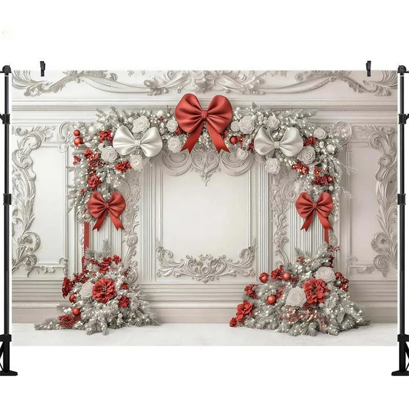 Arcos LS com Guirlandas e Árvores de Natal, Painéis de Fundo para Fotografia de Crianças e Adultos, Acessórios para Sessões de Fotos de Bebês e Crianças