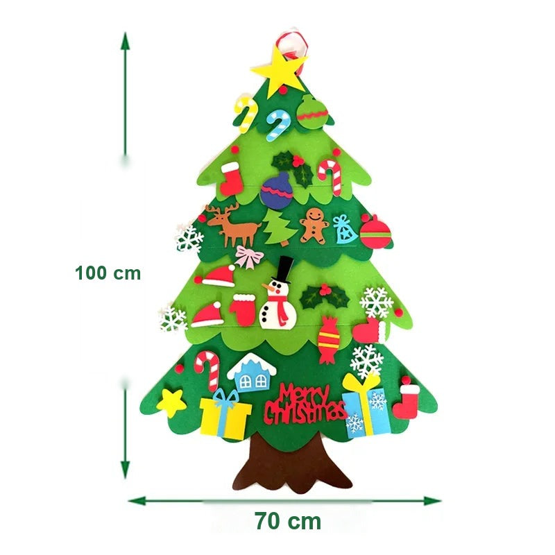 Árvore de Natal de Feltro Iluminada