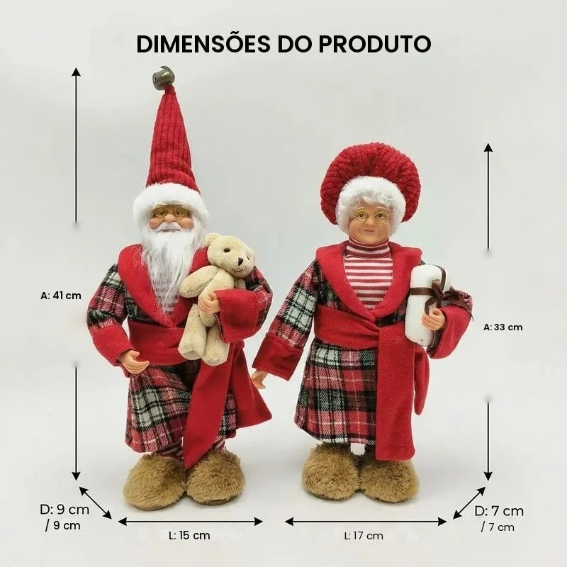 Boneca de Natal em Pé, Decorações de Natal para Vitrine, Presente de Ornamento Festivo