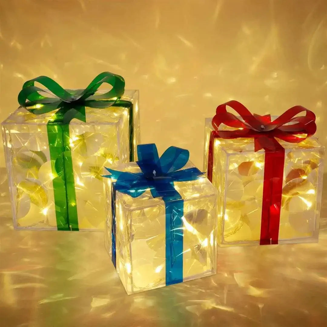 Caixas de Presente Decorativas Iluminadas