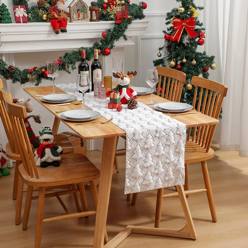 Caminho de Mesa Natalino com Lantejoulas