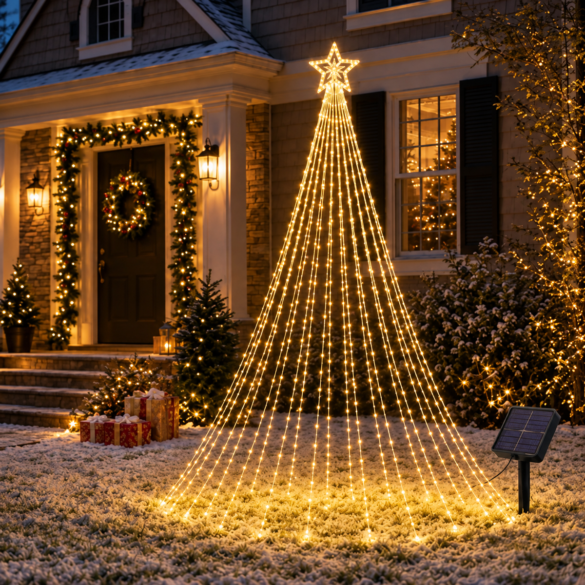 Cascata Solar de Estrelas de Natal
