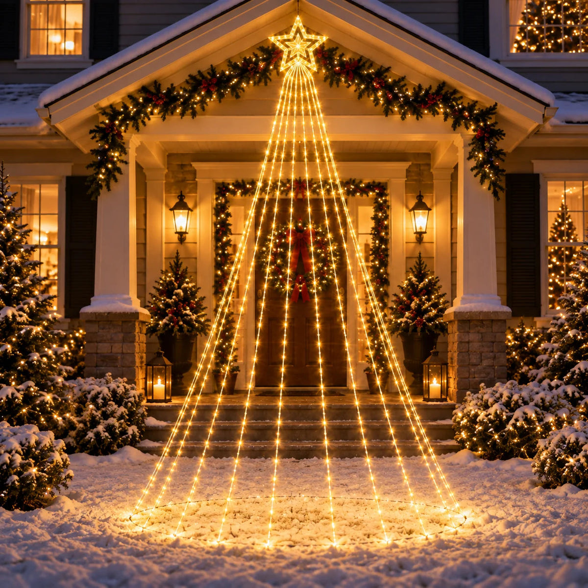 Cascata Solar de Estrelas de Natal