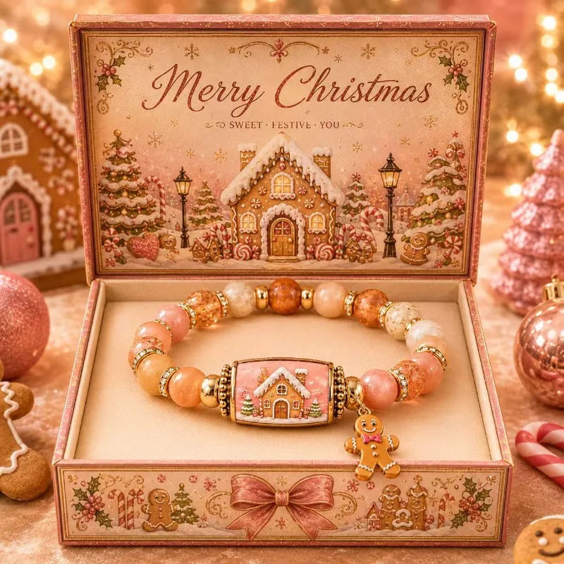 Coleção Mágica de Natal Edição Limitada 2026: Pulseira para Mulheres e Meninas, Pulseiras Elásticas de Contas com Berloques, Presente de Joalheria