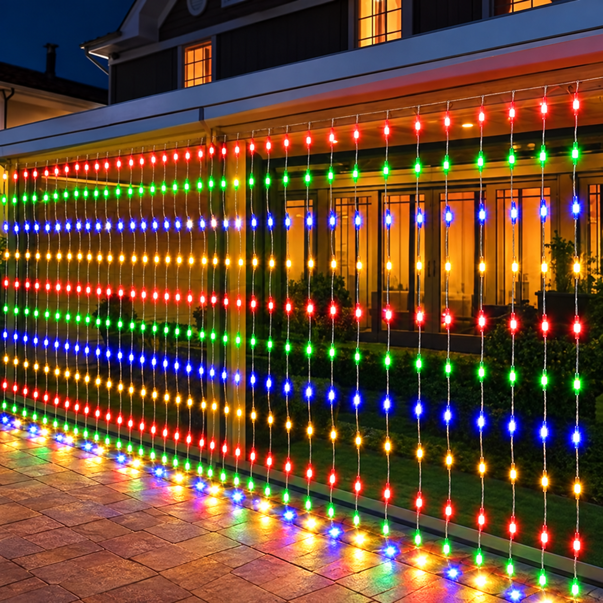 Cortina Solar Natalina 600 LEDs