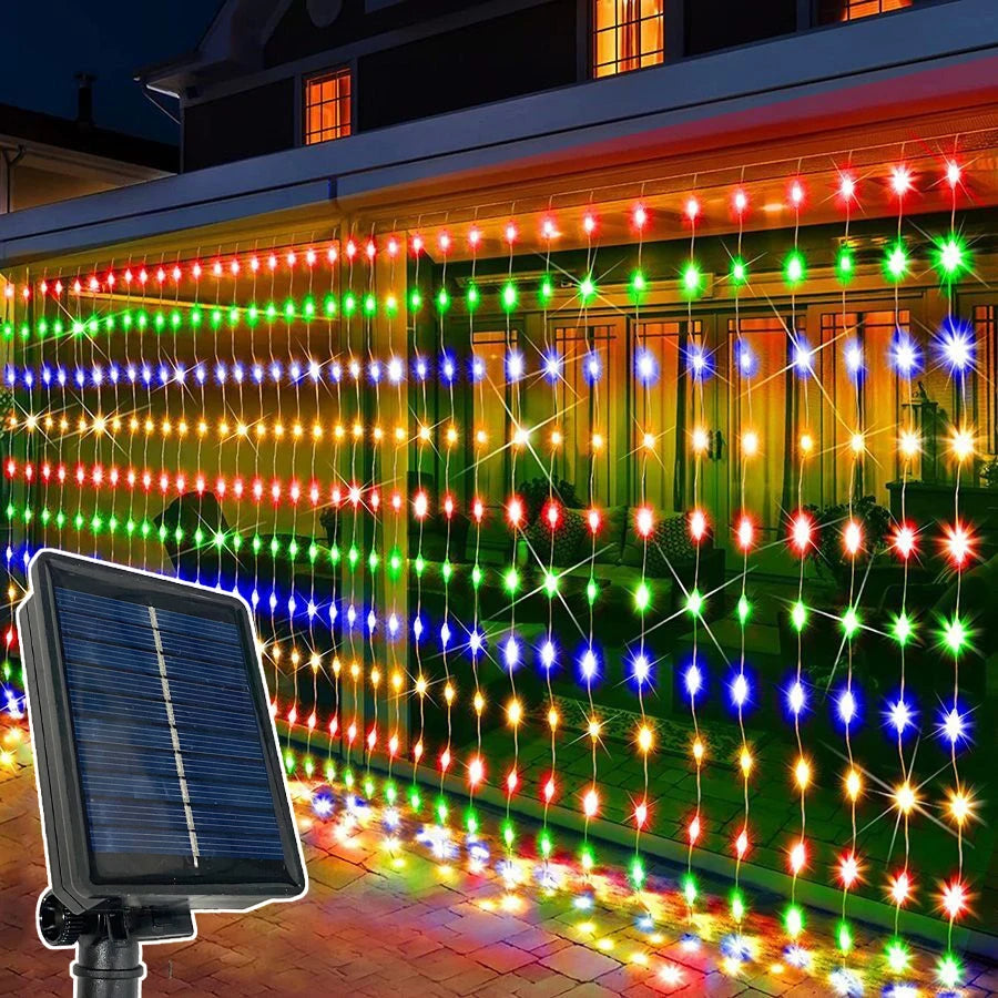 Cortina Solar Natalina 600 LEDs