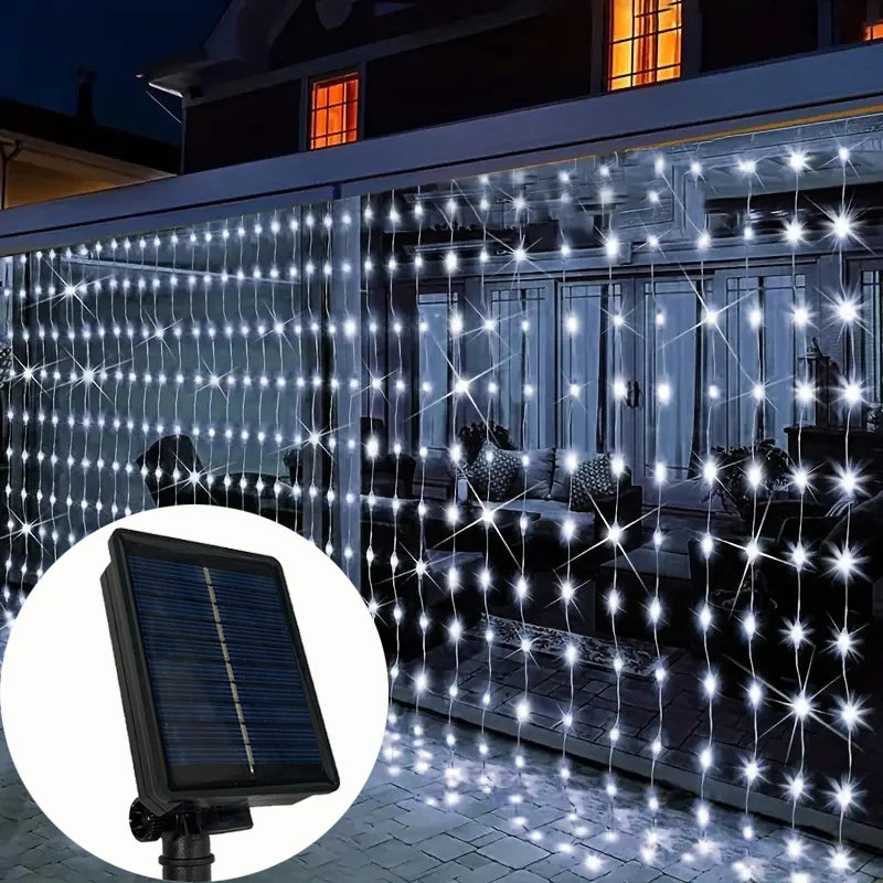 Cortina Solar Natalina 600 LEDs