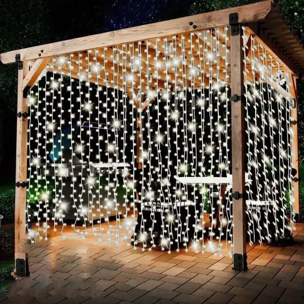 Cortina Solar Natalina 600 LEDs