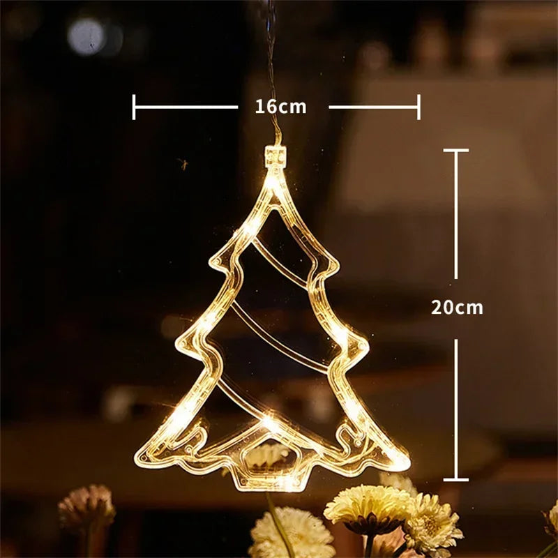 Enfeite de Janela Iluminado com Ventosa