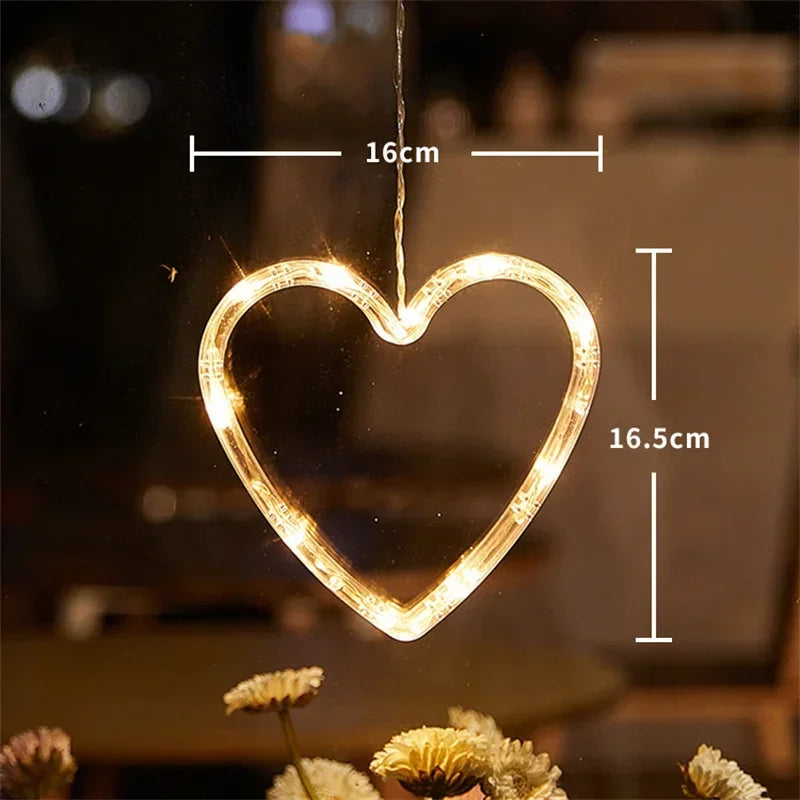 Enfeite de Janela Iluminado com Ventosa