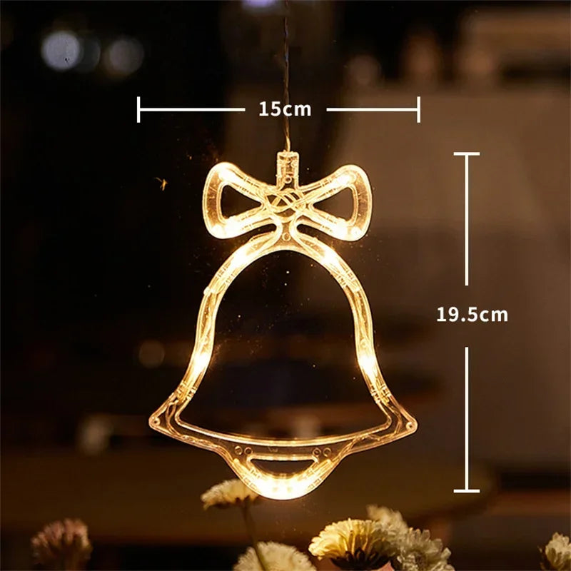 Enfeite de Janela Iluminado com Ventosa