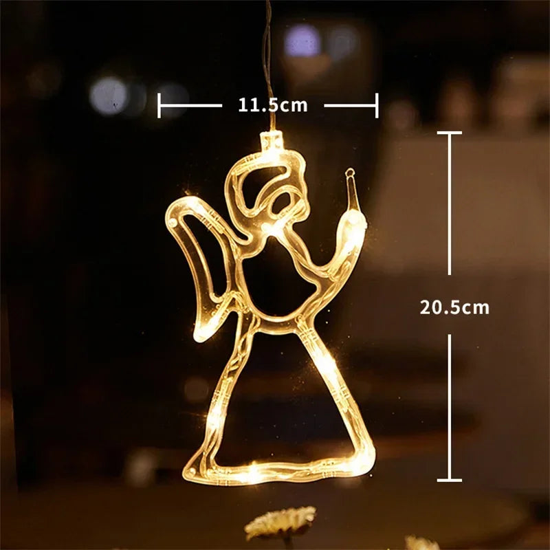 Enfeite de Janela Iluminado com Ventosa
