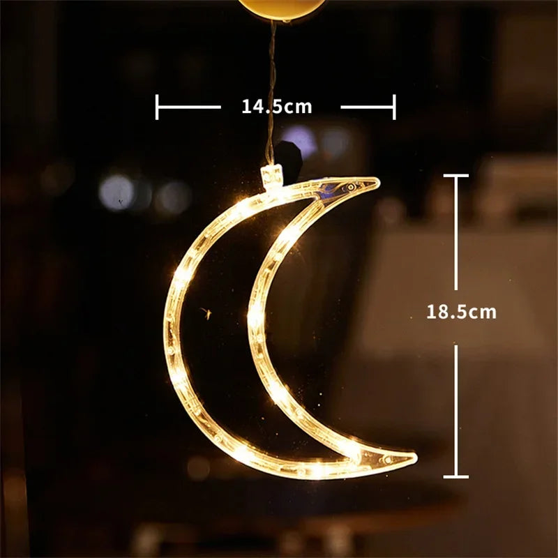 Enfeite de Janela Iluminado com Ventosa