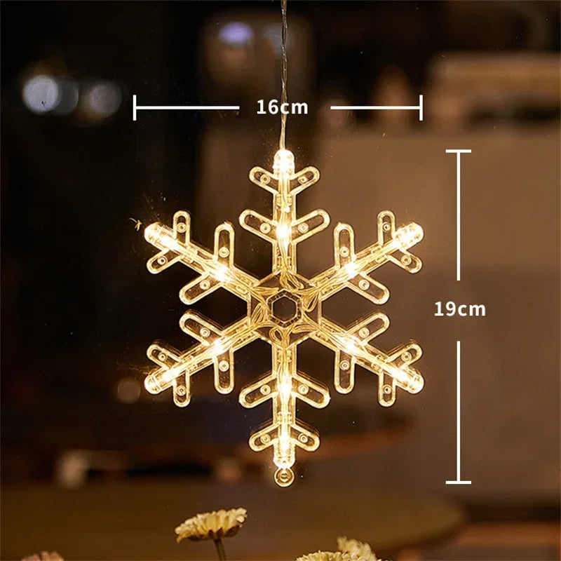 Enfeite de Janela Iluminado com Ventosa
