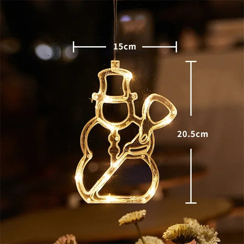 Enfeite de Janela Iluminado com Ventosa