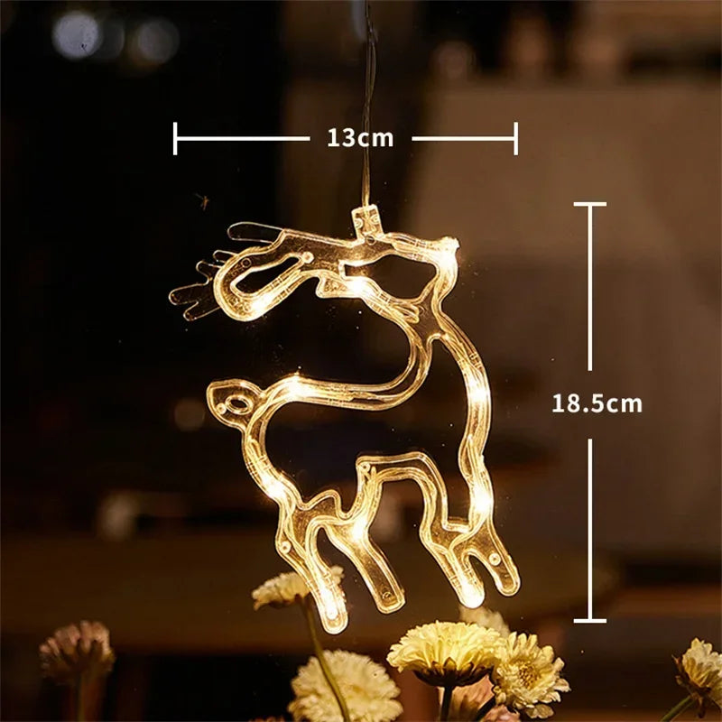 Enfeite de Janela Iluminado com Ventosa