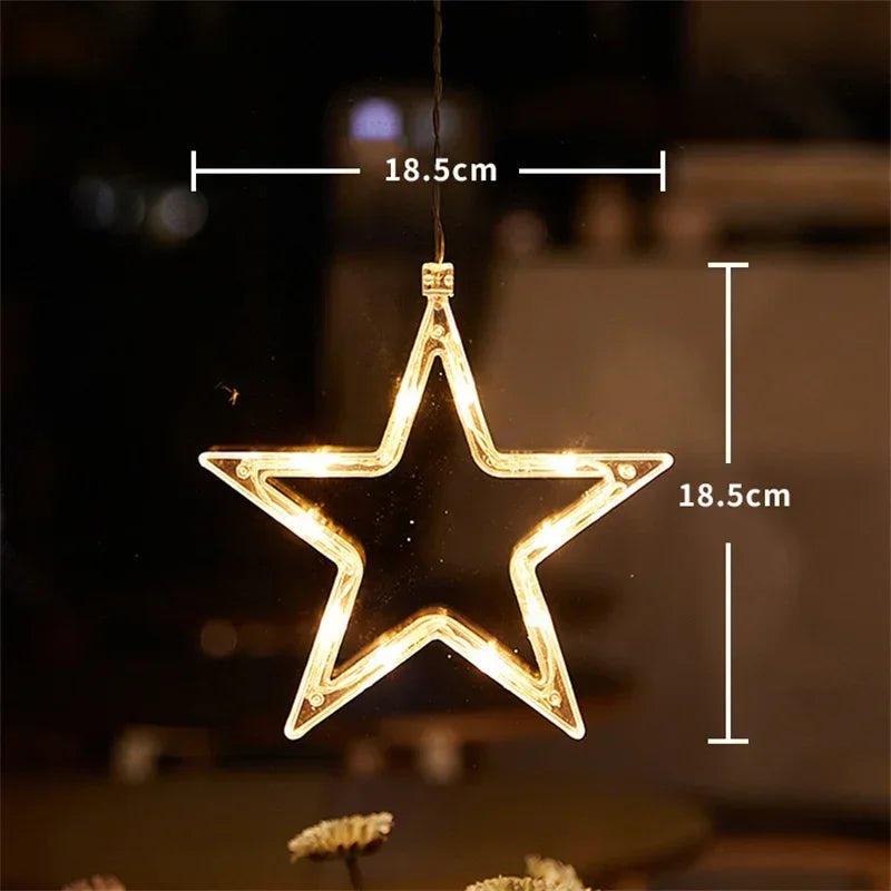 Enfeite de Janela Iluminado com Ventosa