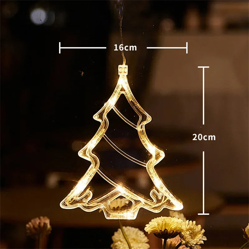 Enfeite de Janela Iluminado com Ventosa