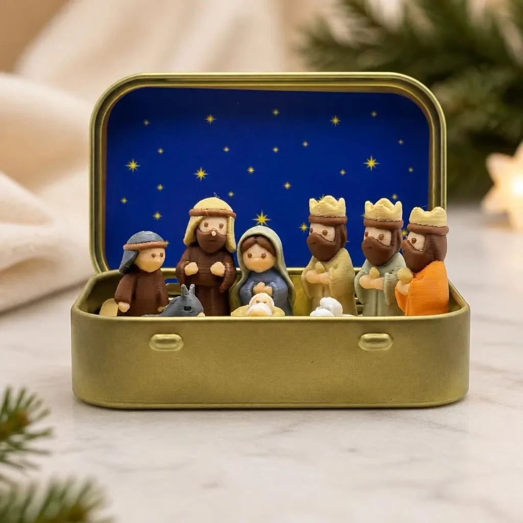 Enfeite de Presépio de Natal, Pequena Decoração Criativa para Mesa, Artesanato, Decoração de Presente para Festas