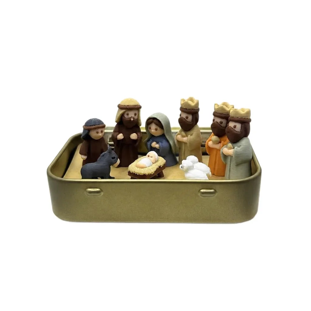 Enfeite de Presépio de Natal, Pequena Decoração Criativa para Mesa, Artesanato, Decoração de Presente para Festas