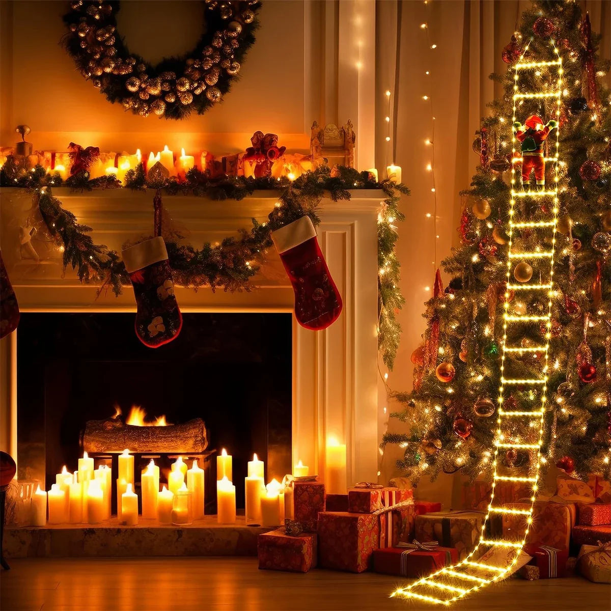 Escada do Papai Noel Iluminada 3 m