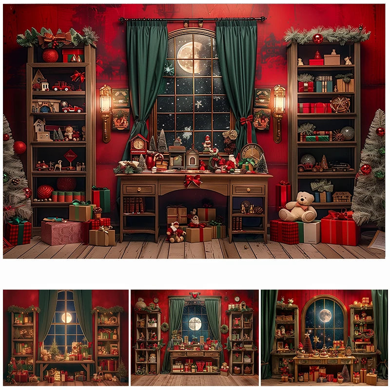 Fundo de Natal para Fotografia de Bebê e Crianças
