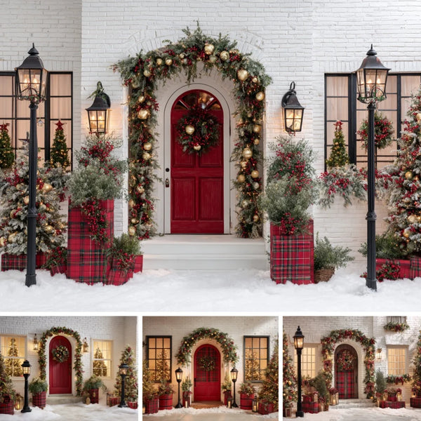 Painel Fotográfico de Natal Casa de Tijolos