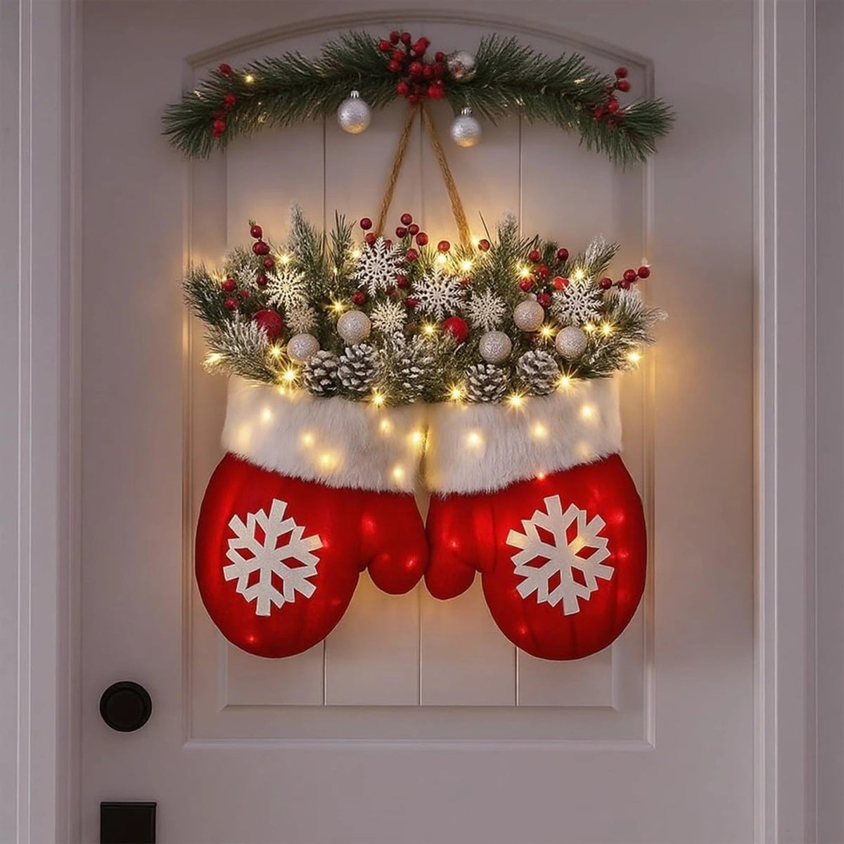 Guirlanda Luva de Natal Iluminada