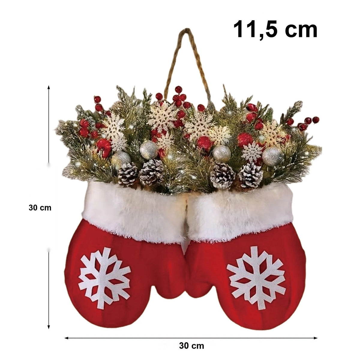 Guirlanda Luva de Natal Iluminada