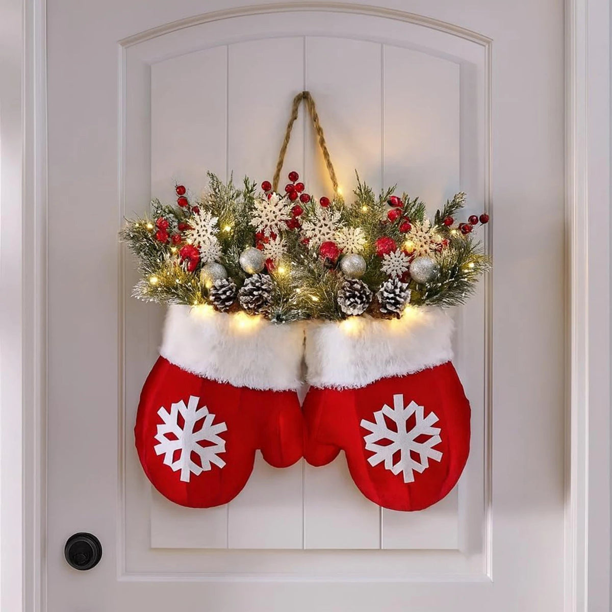 Guirlanda Luva de Natal Iluminada