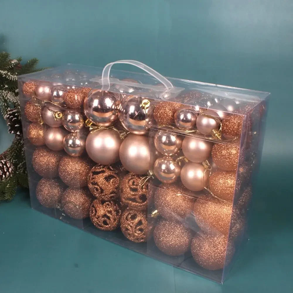Kit 100 Bolas de Natal Elegance