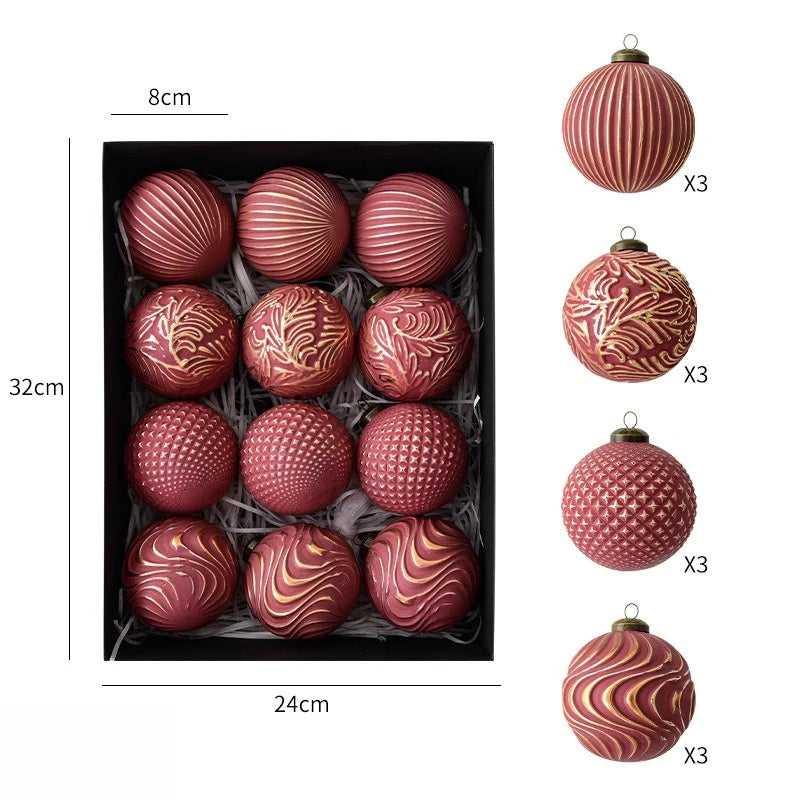 Kit 12 Bolas de Natal Decorativas