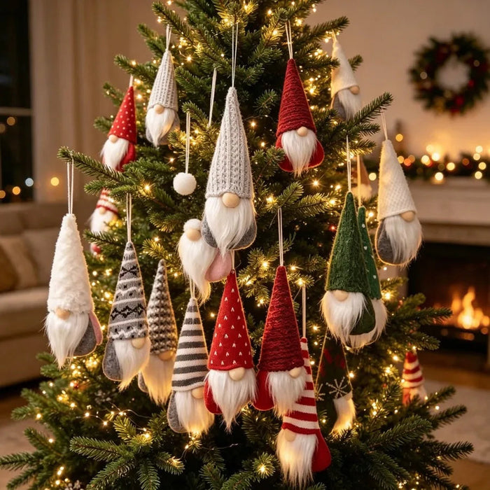 Kit 3 Gnomos de Natal de Tricô