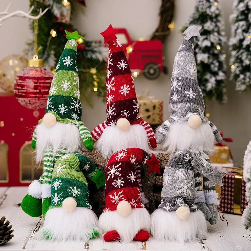 Kit 6 Gnomos Natalinos Iluminados